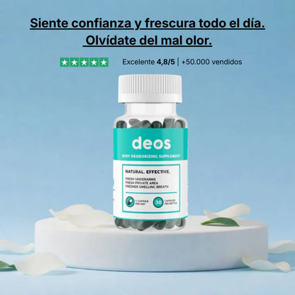 DEOS™ | SUPLEMENTO ANTÍ OLOR – DESODORANTE NATURAL